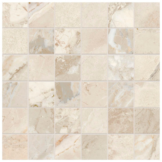 Qualis Ceramica 12" x 12" Dynasty Rectified Matte Porcelain 2" Mosaic