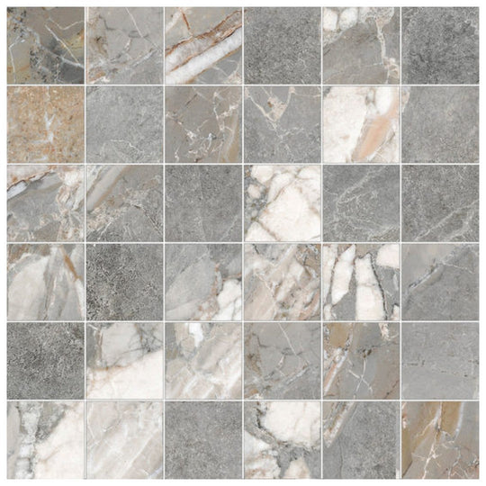 Qualis Ceramica 12" x 12" Dynasty Rectified Matte Porcelain 2" Mosaic
