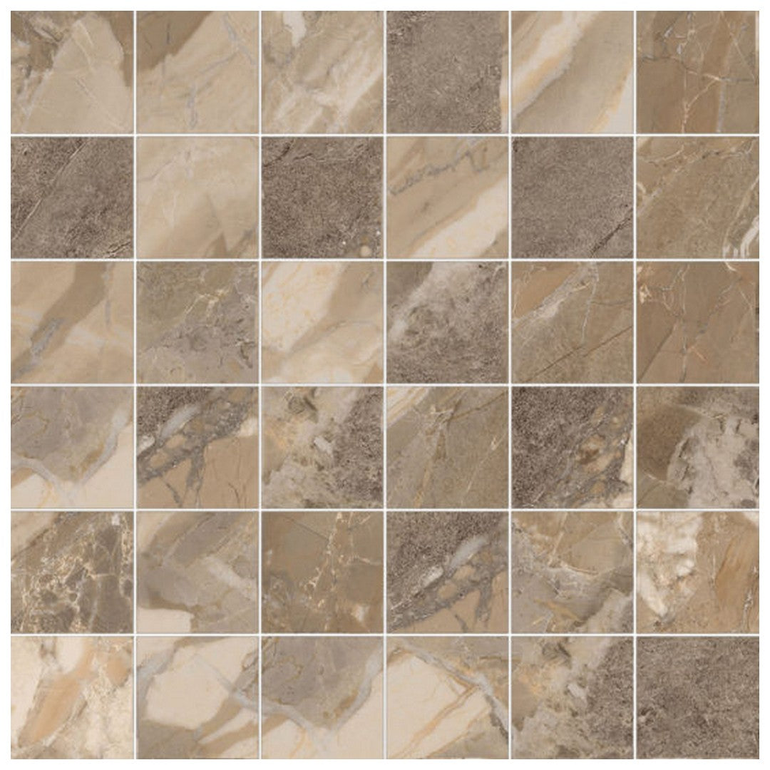 Qualis Ceramica 12" x 12" Dynasty Rectified Matte Porcelain 2" Mosaic