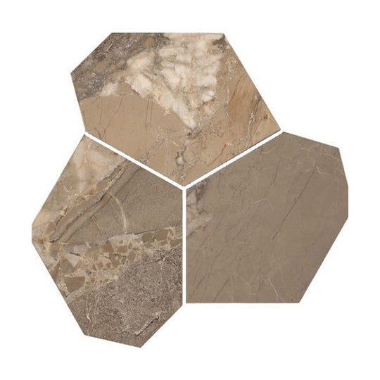 Qualis Ceramica 11" x 12" Dynasty Rectified Porcelain Eggs Mosaic