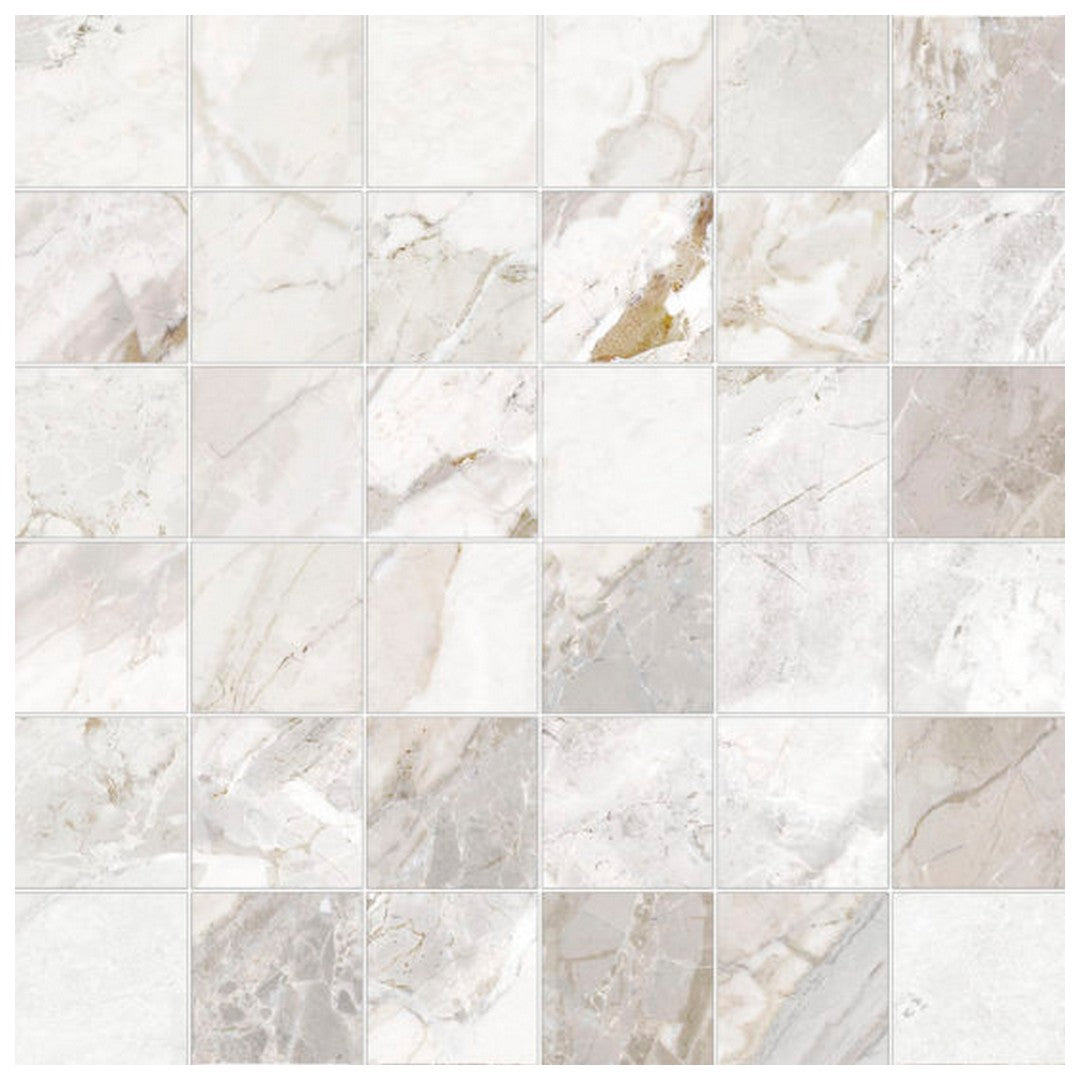 Qualis Ceramica 12" x 12" Dynasty Rectified Matte Porcelain 2" Mosaic