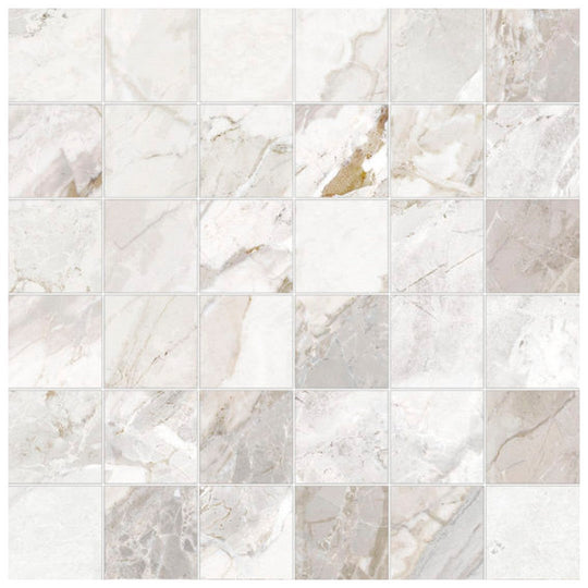 Qualis Ceramica 12" x 12" Dynasty Rectified Matte Porcelain 2" Mosaic