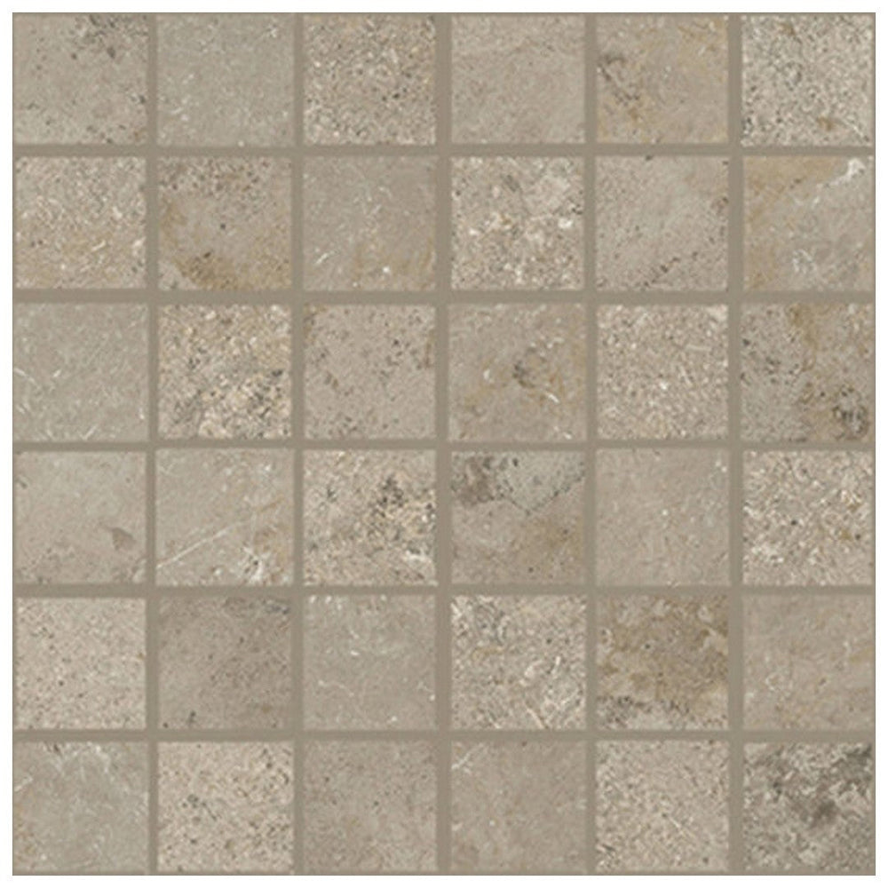 Qualis Ceramica 12" x 12" Elevation Rectified Natural Porcelain 2" Mosaic