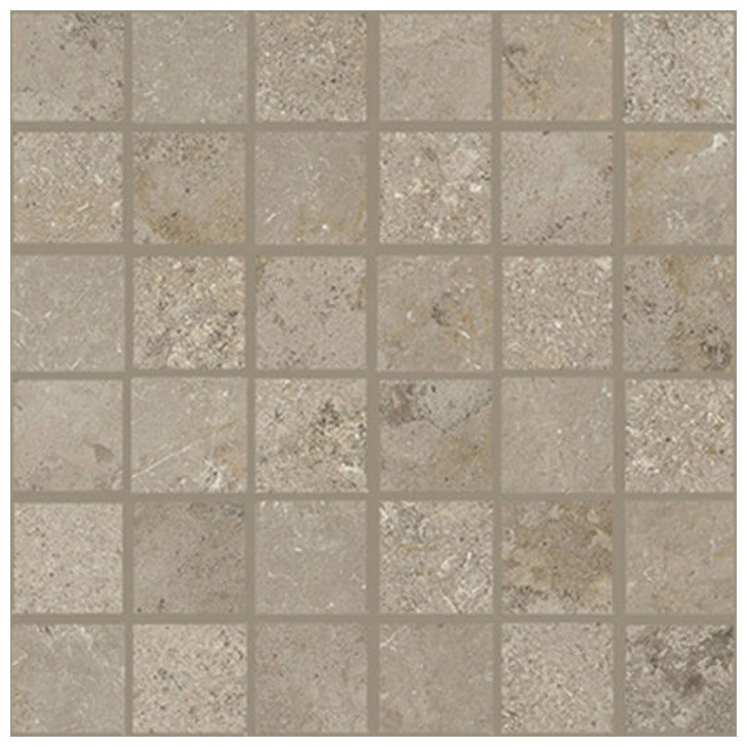 Qualis Ceramica 12" x 12" Elevation Rectified Natural Porcelain 2" Mosaic