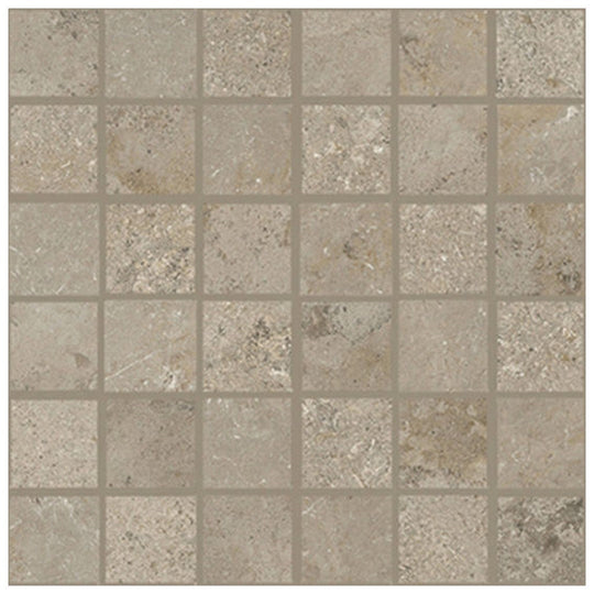 Qualis Ceramica 12" x 12" Elevation Rectified Natural Porcelain 2" Mosaic