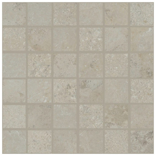 Qualis Ceramica 12" x 12" Elevation Rectified Natural Porcelain 2" Mosaic