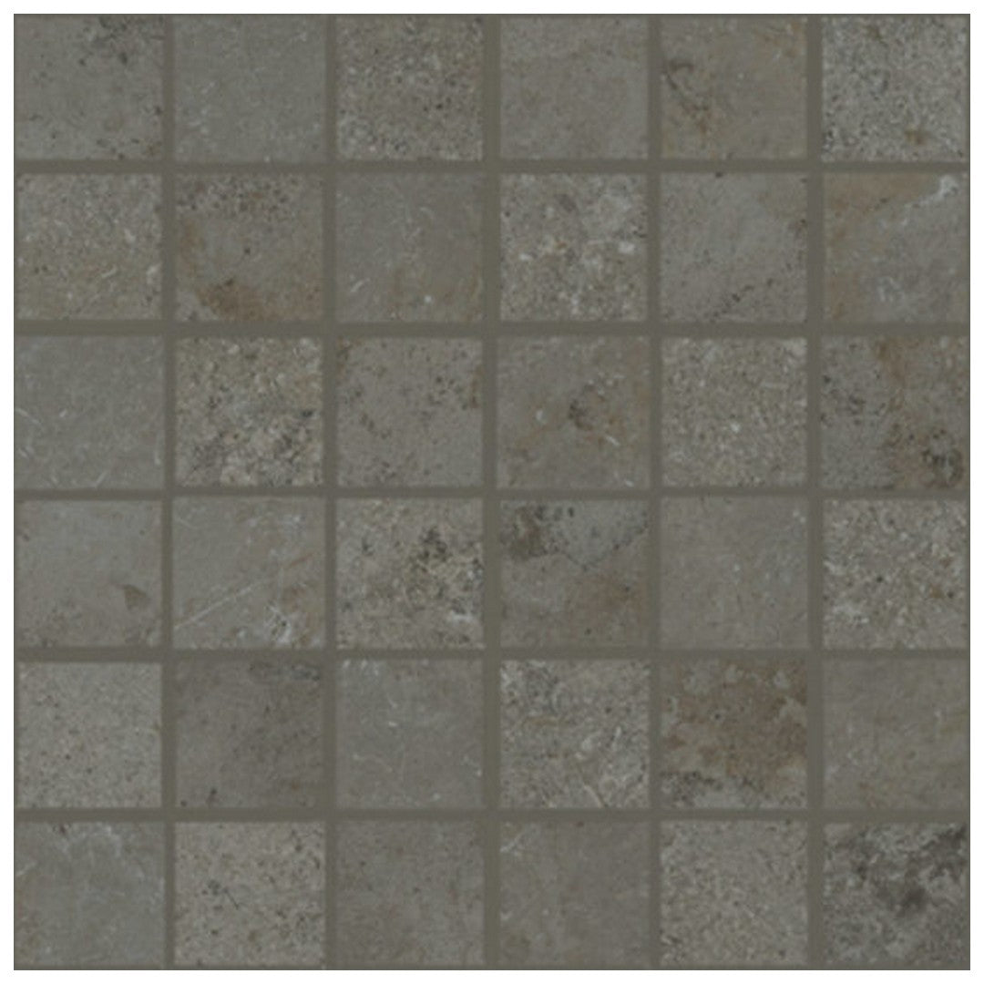 Qualis Ceramica 12" x 12" Elevation Rectified Natural Porcelain 2" Mosaic