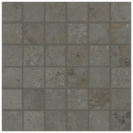 Qualis Ceramica 12" x 12" Elevation Rectified Natural Porcelain 2" Mosaic