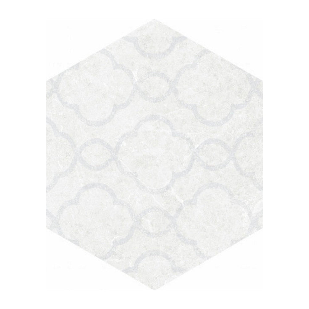 Qualis Ceramica 5.5" x 6.3" Form Matte Porcelain Hexagon Decor Tile