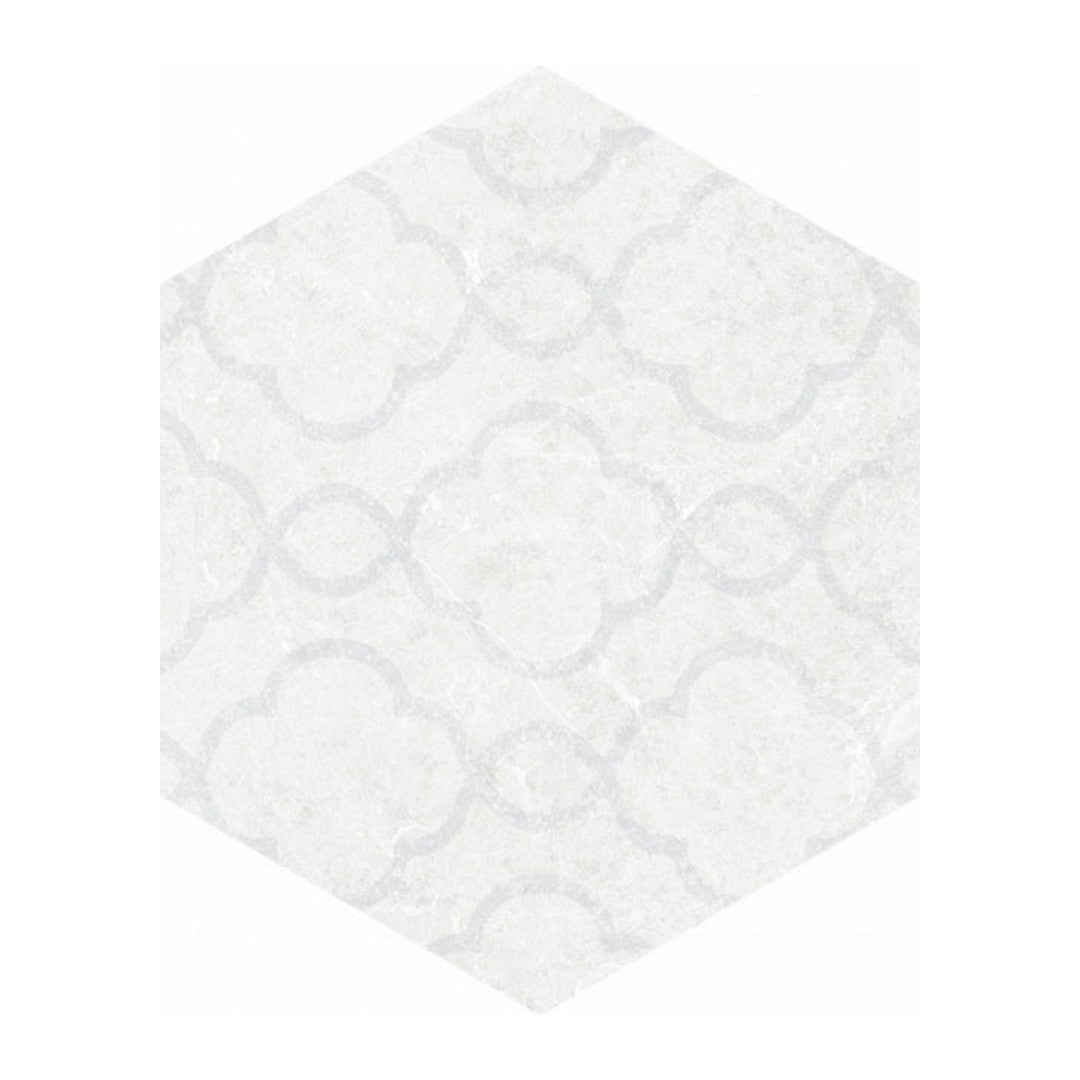 Qualis Ceramica 5.5" x 6.3" Form Matte Porcelain Hexagon Decor Tile
