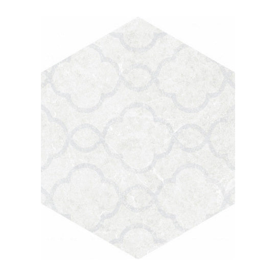 Qualis Ceramica 5.5" x 6.3" Form Matte Porcelain Hexagon Decor Tile