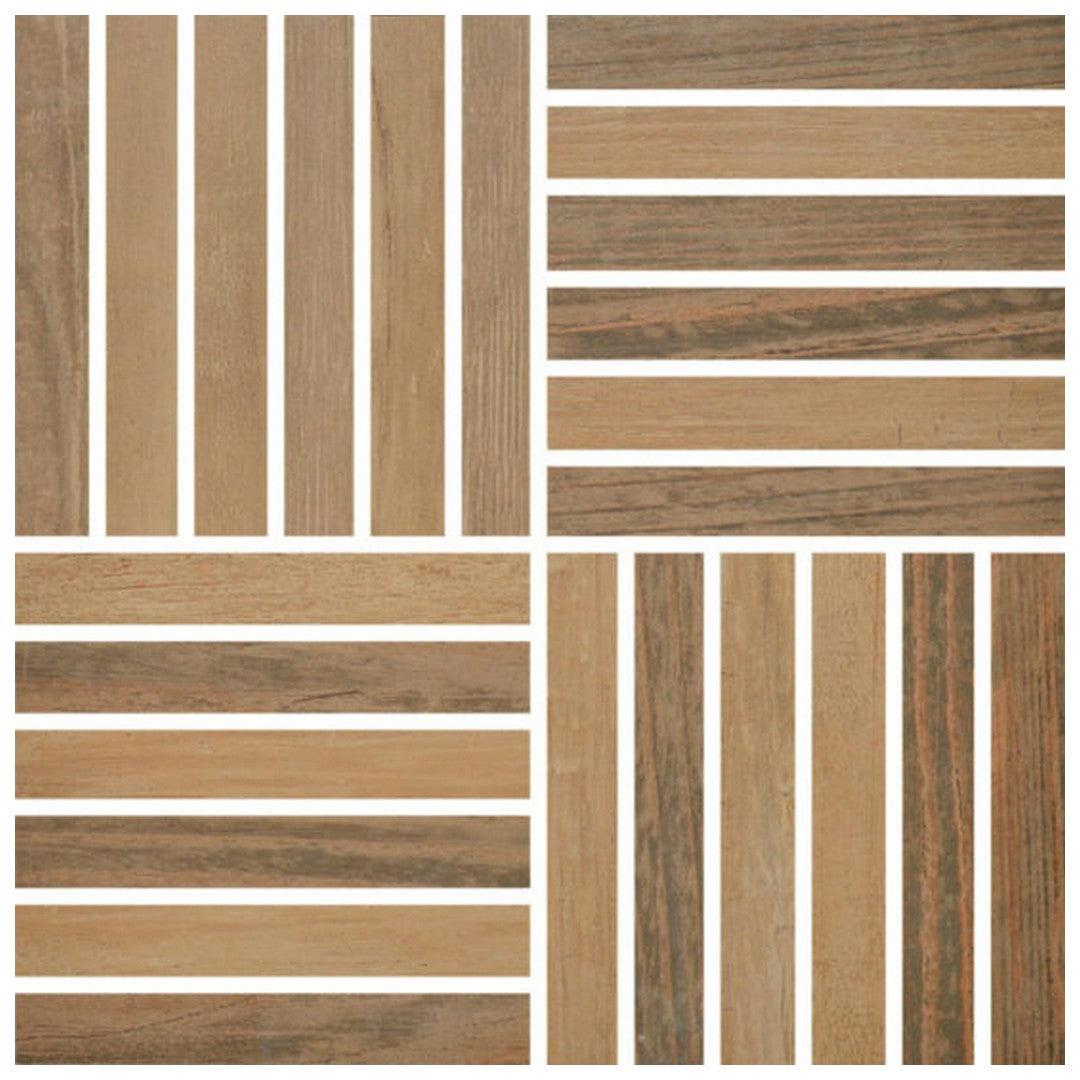 Qualis Ceramica 12" x 12" Highland Rectified Matte Porcelain Strip Mosaic