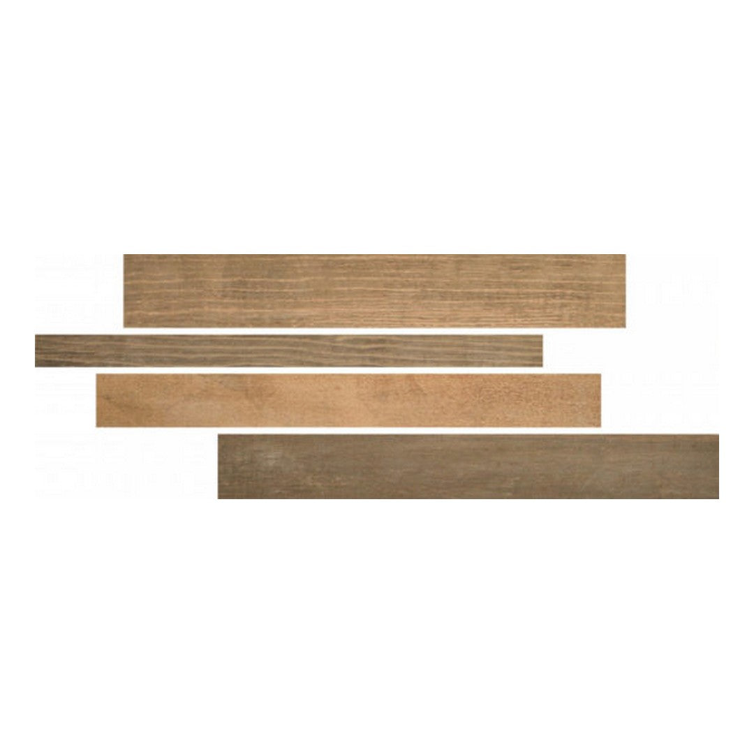 Qualis Ceramica 6" x 15" Highland Rectified Matte Porcelain Linear Mosaic