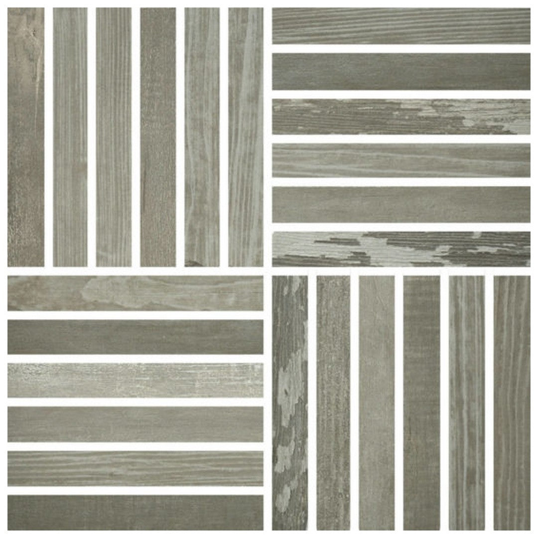 Qualis Ceramica 12" x 12" Highland Rectified Matte Porcelain Strip Mosaic