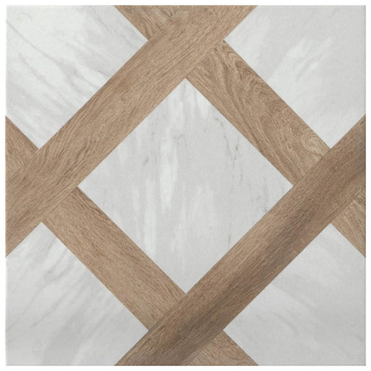 Qualis Ceramica 10" x 10" Intarsio Polished Porcelain Tile