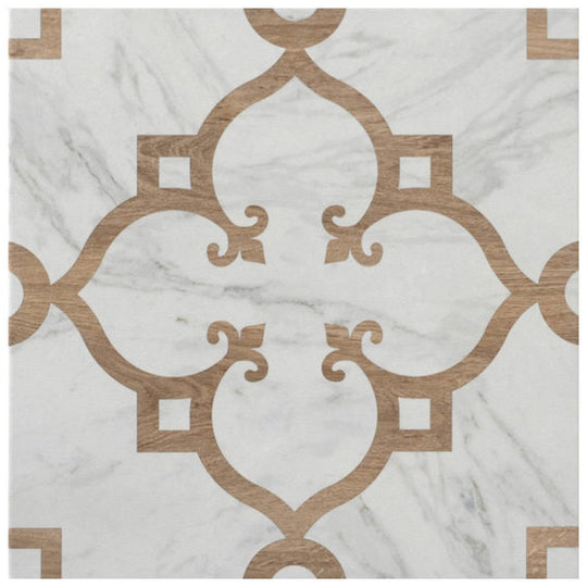 Qualis Ceramica 10" x 10" Intarsio Polished Porcelain Tile
