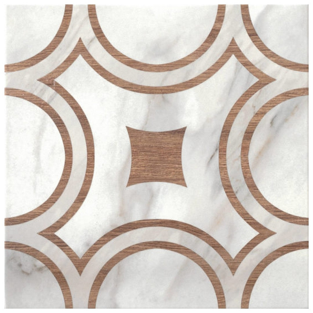 Qualis Ceramica 10" x 10" Intarsio Polished Porcelain Tile