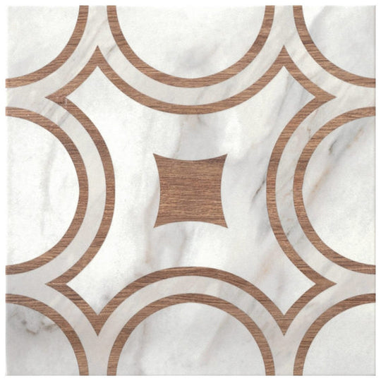 Qualis Ceramica 10" x 10" Intarsio Polished Porcelain Tile