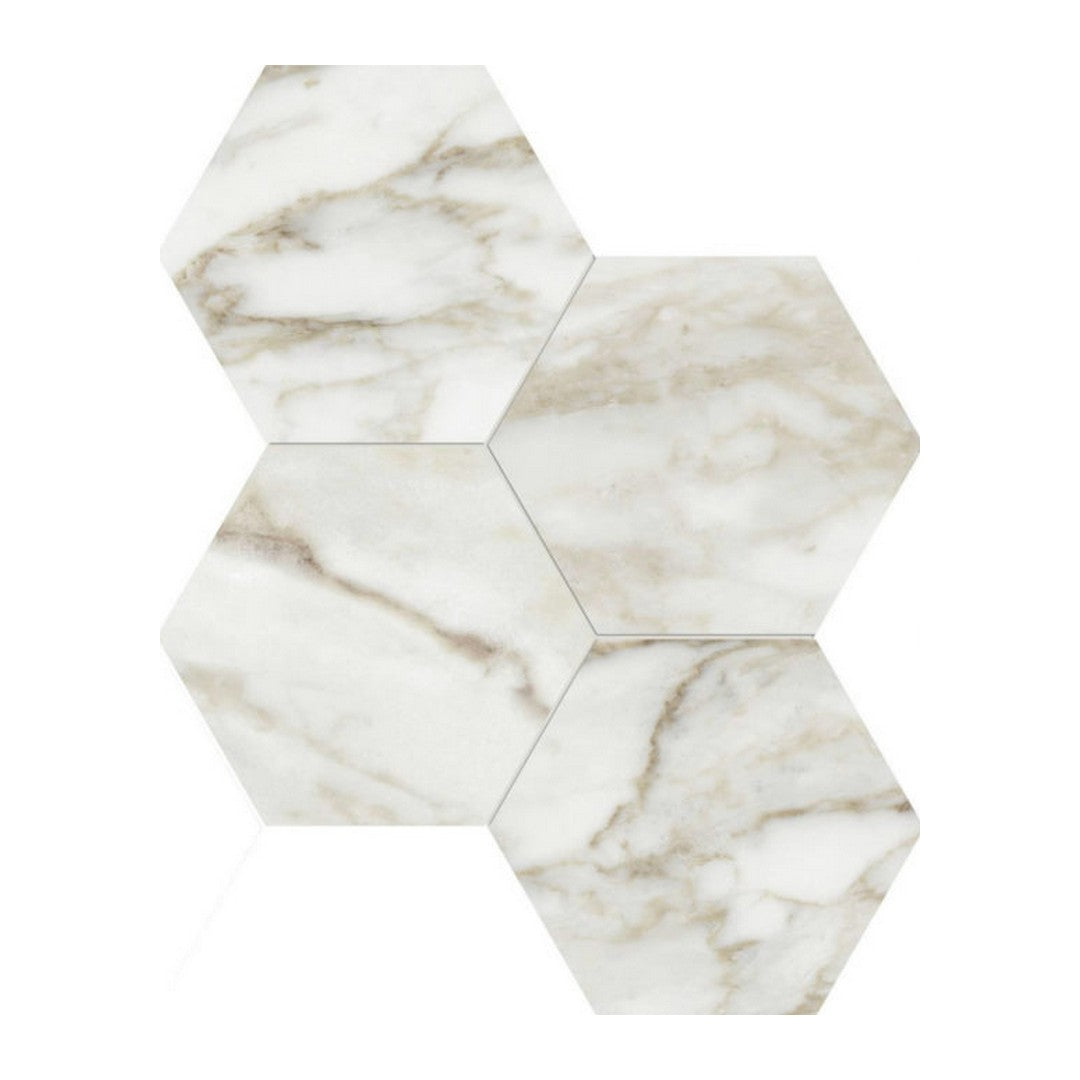 Qualis Ceramica 12" x 12" Luxury Rectified Honed Porcelain 6" Hexagon Tile