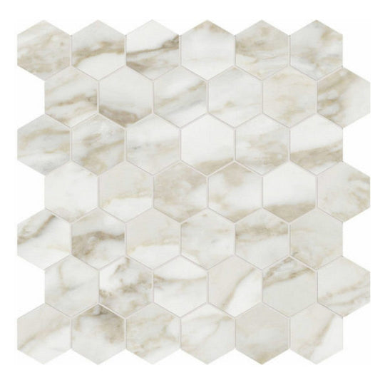 Qualis Ceramica 12" x 12" Luxury Rectified Honed Porcelain 2" Hexagon Tile