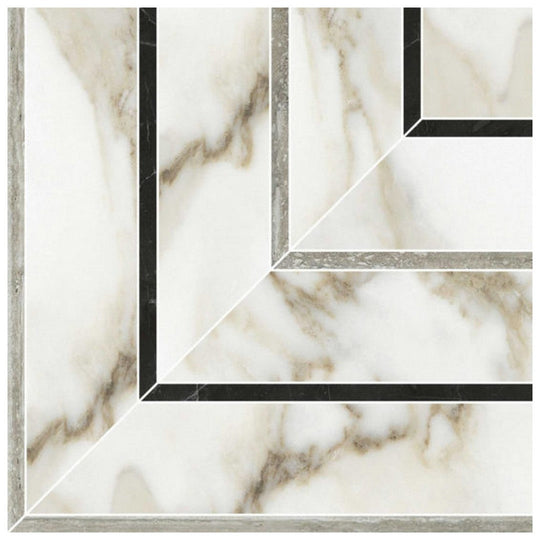 Qualis Ceramica 8" x 8" Luxury Rectified Honed Porcelain Picco Mosaic