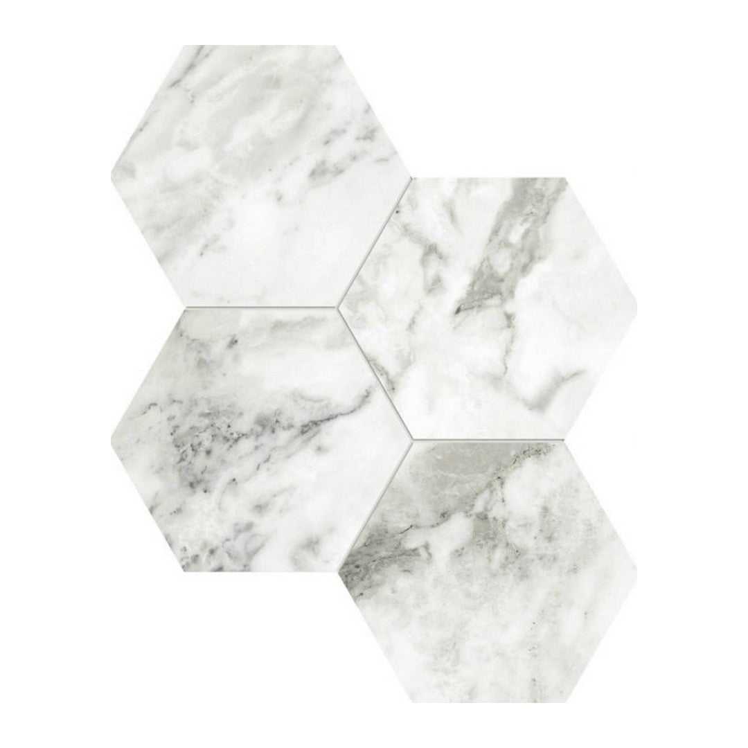 Qualis Ceramica 12" x 12" Luxury Rectified Polished Porcelain 6" Hexagon Tile
