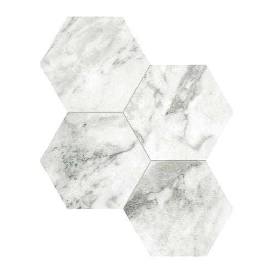 Qualis Ceramica 12" x 12" Luxury Rectified Polished Porcelain 6" Hexagon Tile