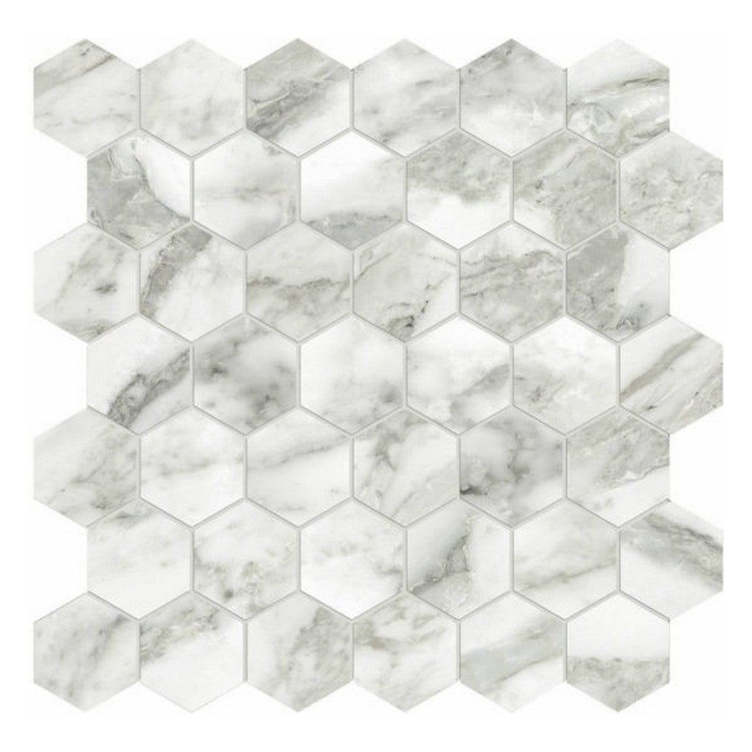 Qualis Ceramica 12" x 12" Luxury Rectified Honed Porcelain 2" Hexagon Tile