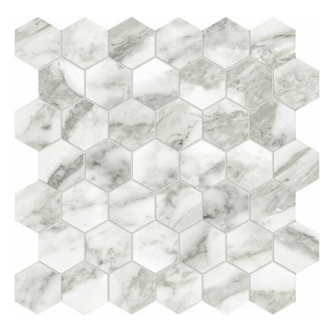 Qualis Ceramica 12" x 12" Luxury Rectified Polished Porcelain 2" Hexagon Tile