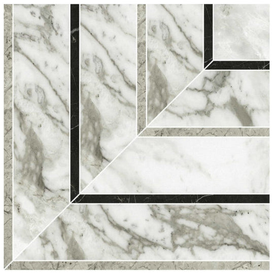 Qualis Ceramica 8" x 8" Luxury Rectified Honed Porcelain Picco Mosaic