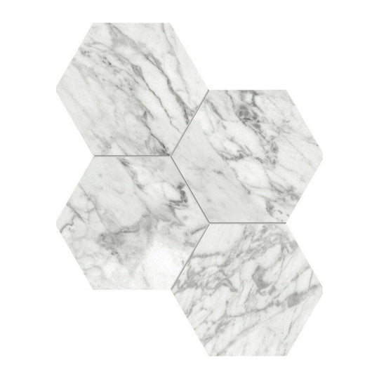 Qualis Ceramica 12" x 12" Luxury Rectified Honed Porcelain 6" Hexagon Tile