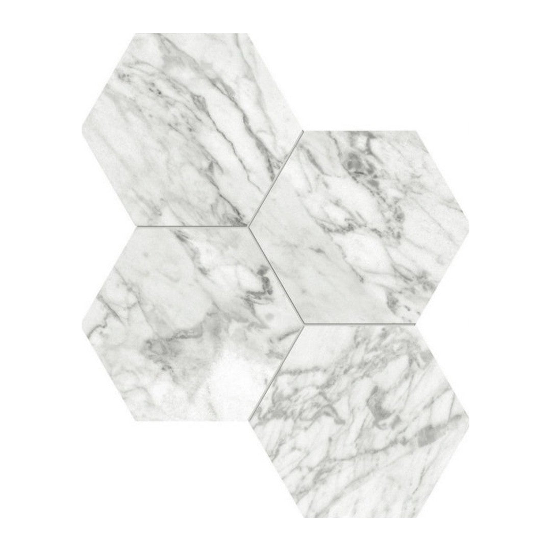 Qualis Ceramica 12" x 12" Luxury Rectified Polished Porcelain 6" Hexagon Tile