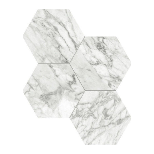 Qualis Ceramica 12" x 12" Luxury Rectified Polished Porcelain 6" Hexagon Tile