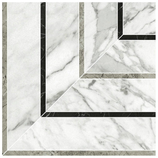 Qualis Ceramica 8" x 8" Luxury Rectified Honed Porcelain Picco Mosaic