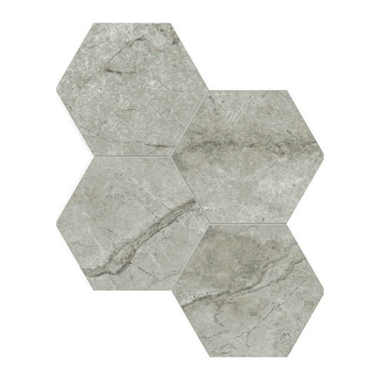 Qualis Ceramica 12" x 12" Luxury Rectified Polished Porcelain 6" Hexagon Tile