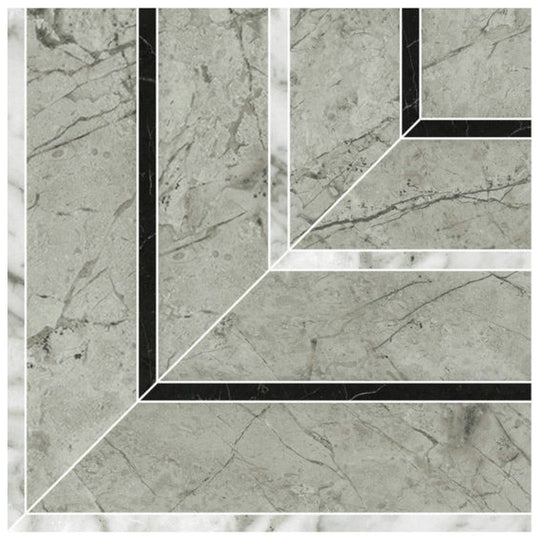 Qualis Ceramica 8" x 8" Luxury Rectified Honed Porcelain Picco Mosaic