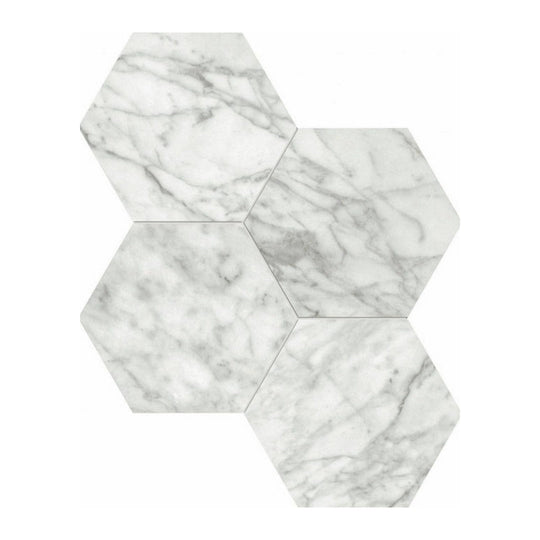 Qualis Ceramica 12" x 12" Luxury Rectified Honed Porcelain 6" Hexagon Tile