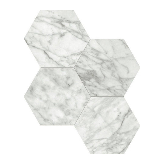 Qualis Ceramica 12" x 12" Luxury Rectified Polished Porcelain 6" Hexagon Tile