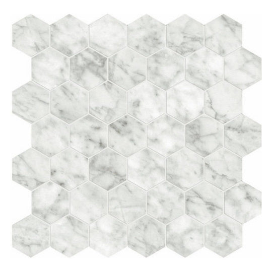 Qualis Ceramica 12" x 12" Luxury Rectified Polished Porcelain 2" Hexagon Tile