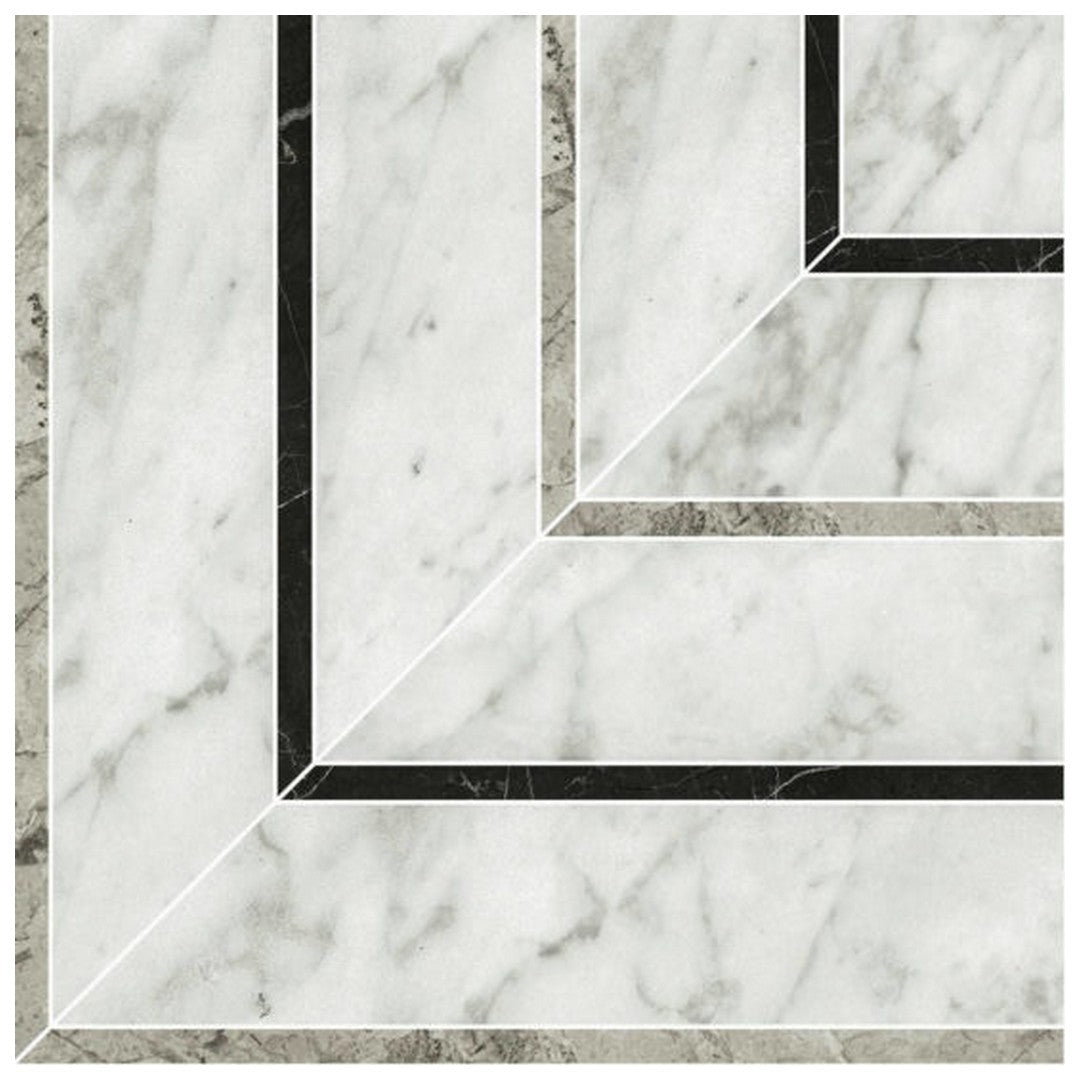 Qualis Ceramica 8" x 8" Luxury Rectified Honed Porcelain Picco Mosaic