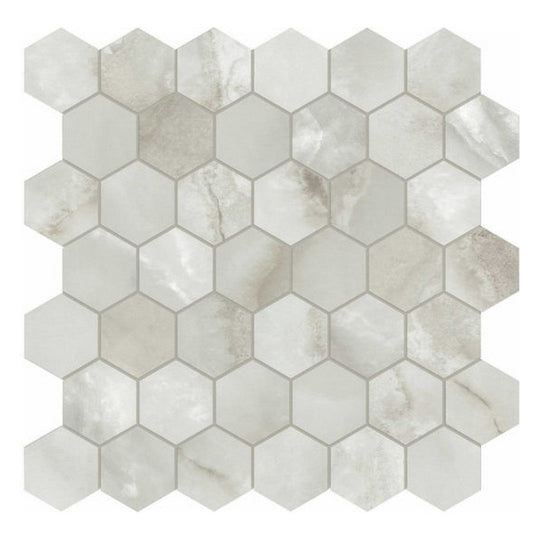 Qualis Ceramica 12" x 12" Luxury Rectified Polished Porcelain 2" Hexagon Tile