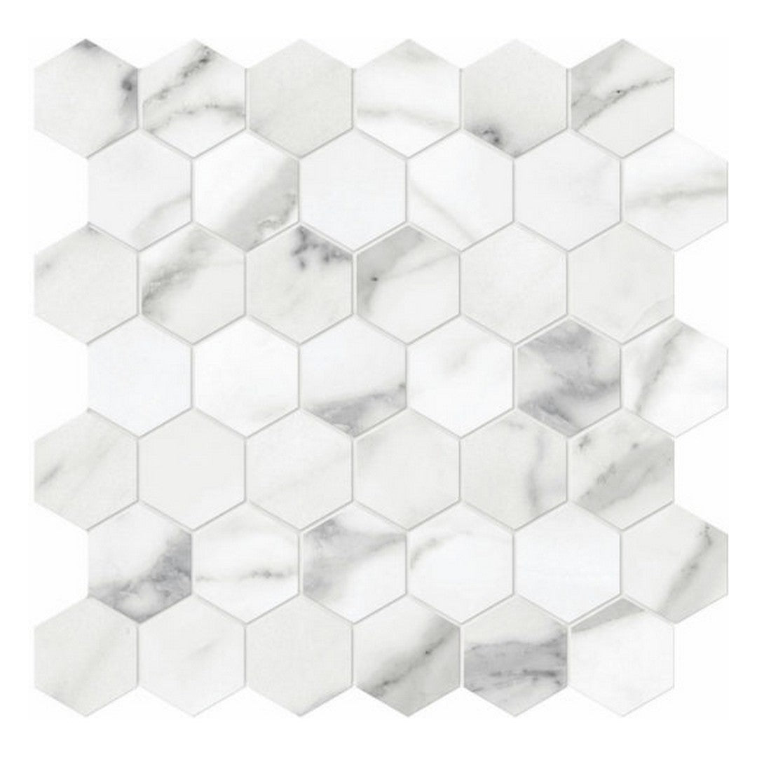 Qualis Ceramica 12" x 12" Luxury Rectified Polished Porcelain 2" Hexagon Tile