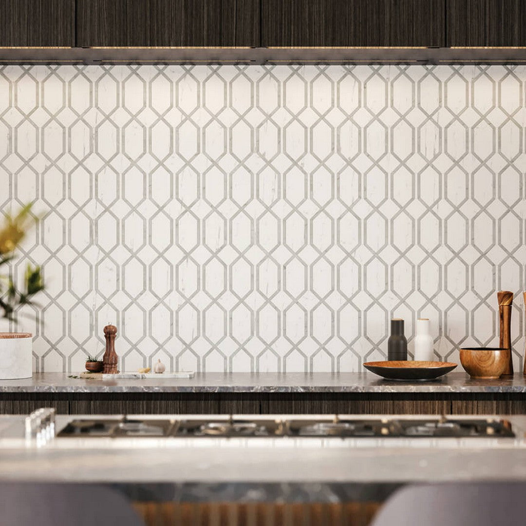 Qualis-Ceramica-12-x-13-Luxury-Rectified-Polished-Porcelain-Modella-Mosaic-Statuario-Vene