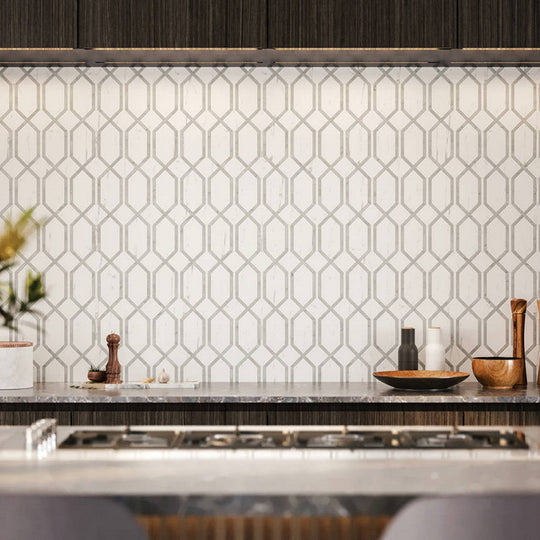 Qualis-Ceramica-12-x-13-Luxury-Rectified-Polished-Porcelain-Modella-Mosaic-Statuario-Vene