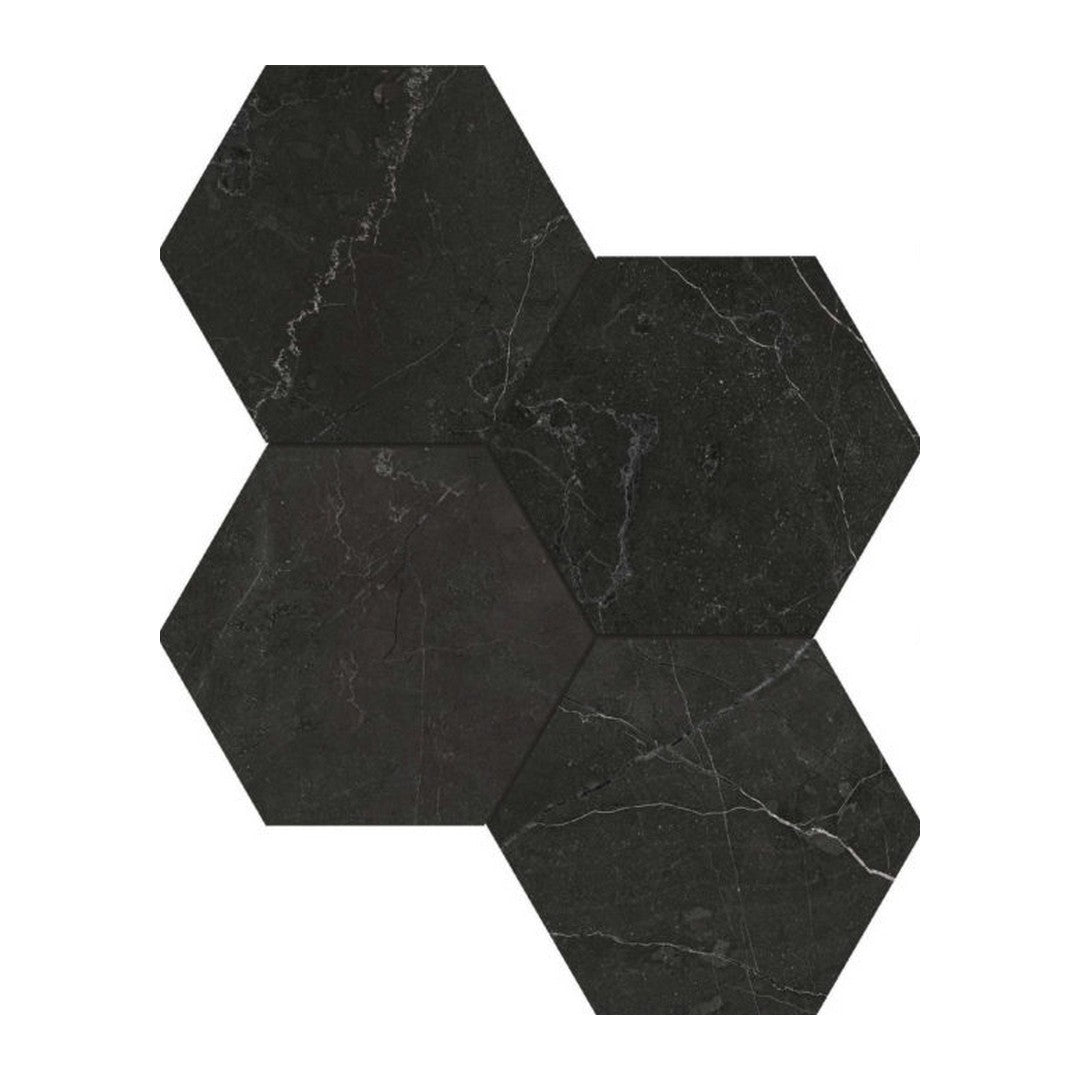 Qualis Ceramica 12" x 12" Luxury Rectified Polished Porcelain 6" Hexagon Tile