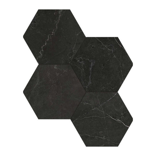 Qualis Ceramica 12" x 12" Luxury Rectified Polished Porcelain 6" Hexagon Tile