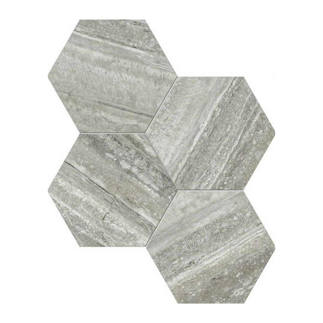 Qualis Ceramica 12" x 12" Luxury Rectified Polished Porcelain 6" Hexagon Tile