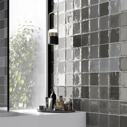 Qualis-Ceramica-Morocco-5-x-5-Glossy-Porcelain-Tile-Coal