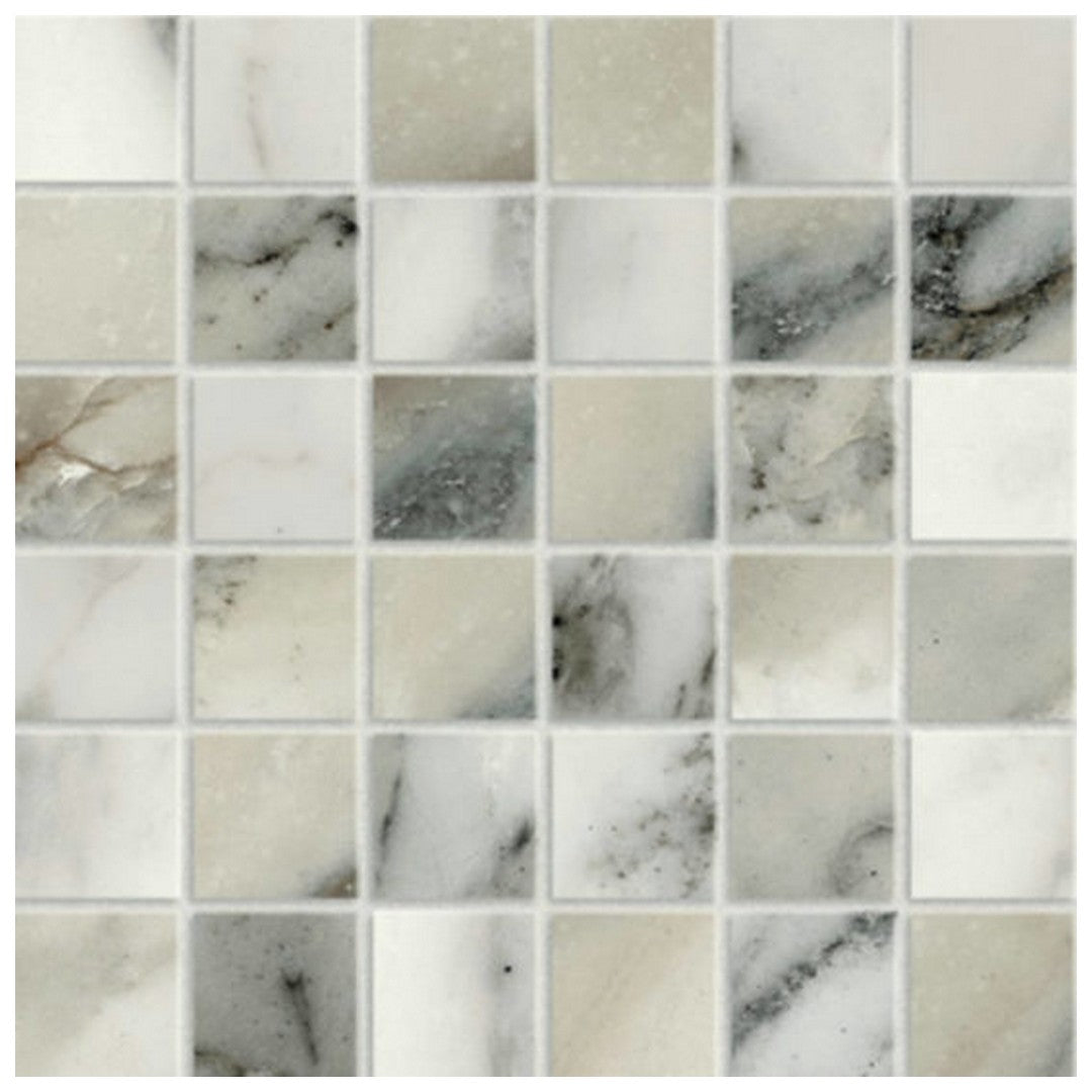 Qualis Ceramica 12" x 12" Mystique Rectified Polished Porcelain 2" Mosaic