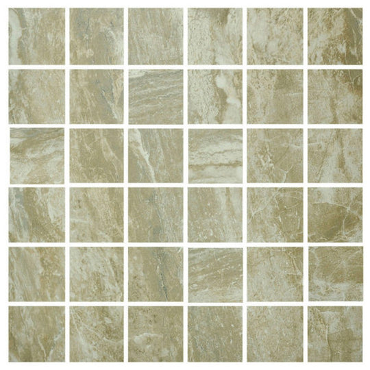 Qualis Ceramica 12" x 12" River Matte Porcelain 2" Mosaic
